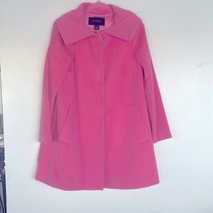 Pink Tartan Wool Coat